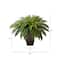 23" Artificial Boston Fern Plant with Tapered Bronze Square Metal Planter